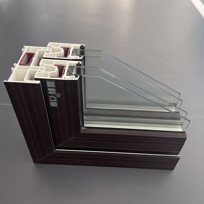 GKBM 105 シリーズ UPVC スライディング ウィンドウ プロフィール ホワイト 構造部品